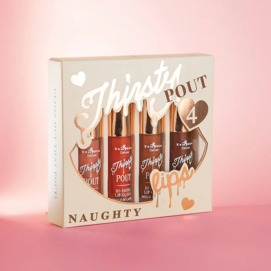 SET DE 4 GLOSS THIRSTY POUT NAUGHTY