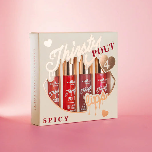SET DE 4 GLOSS THIRSTY POUT SPICY