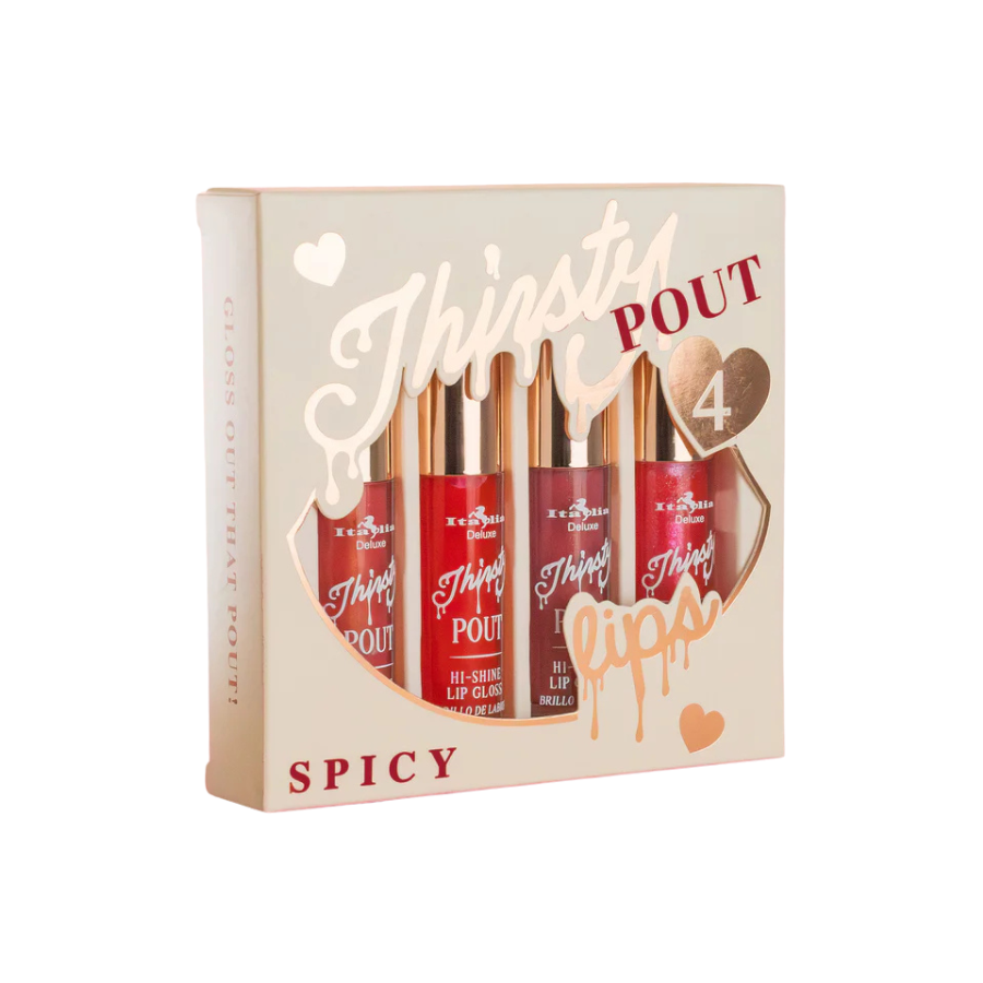 SET DE 4 GLOSS THIRSTY POUT SPICY