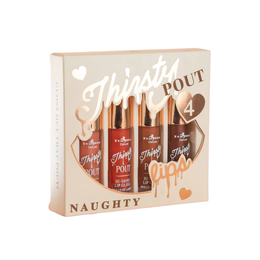 SET DE 4 GLOSS THIRSTY POUT NAUGHTY